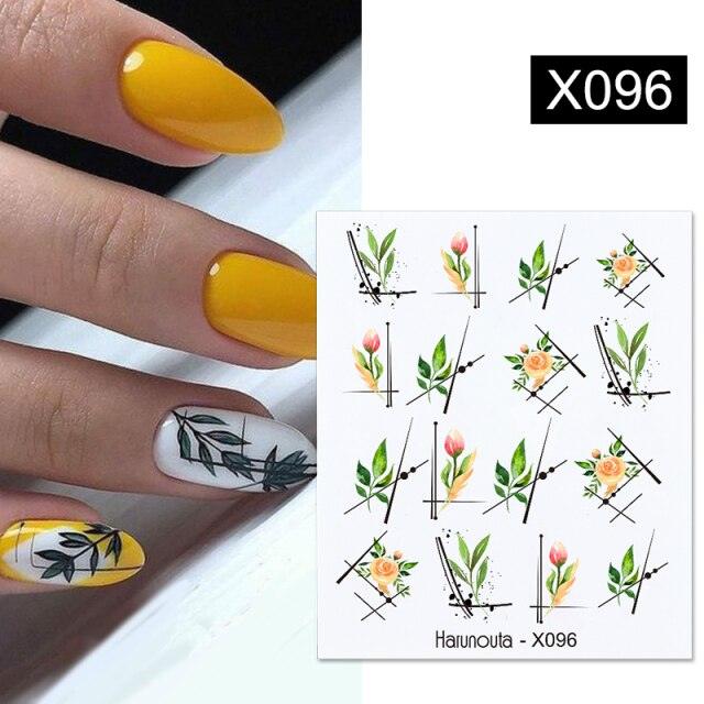 Embossed Nails Sticker 3D Flower Leaves Slider Water Transfer Nail Decals for Nail Art Transfer Sticker  3D Wave Design Decoration for Women Girls Art Stickers Decal Decoration Metallic Curve Strip Line Nail Decor