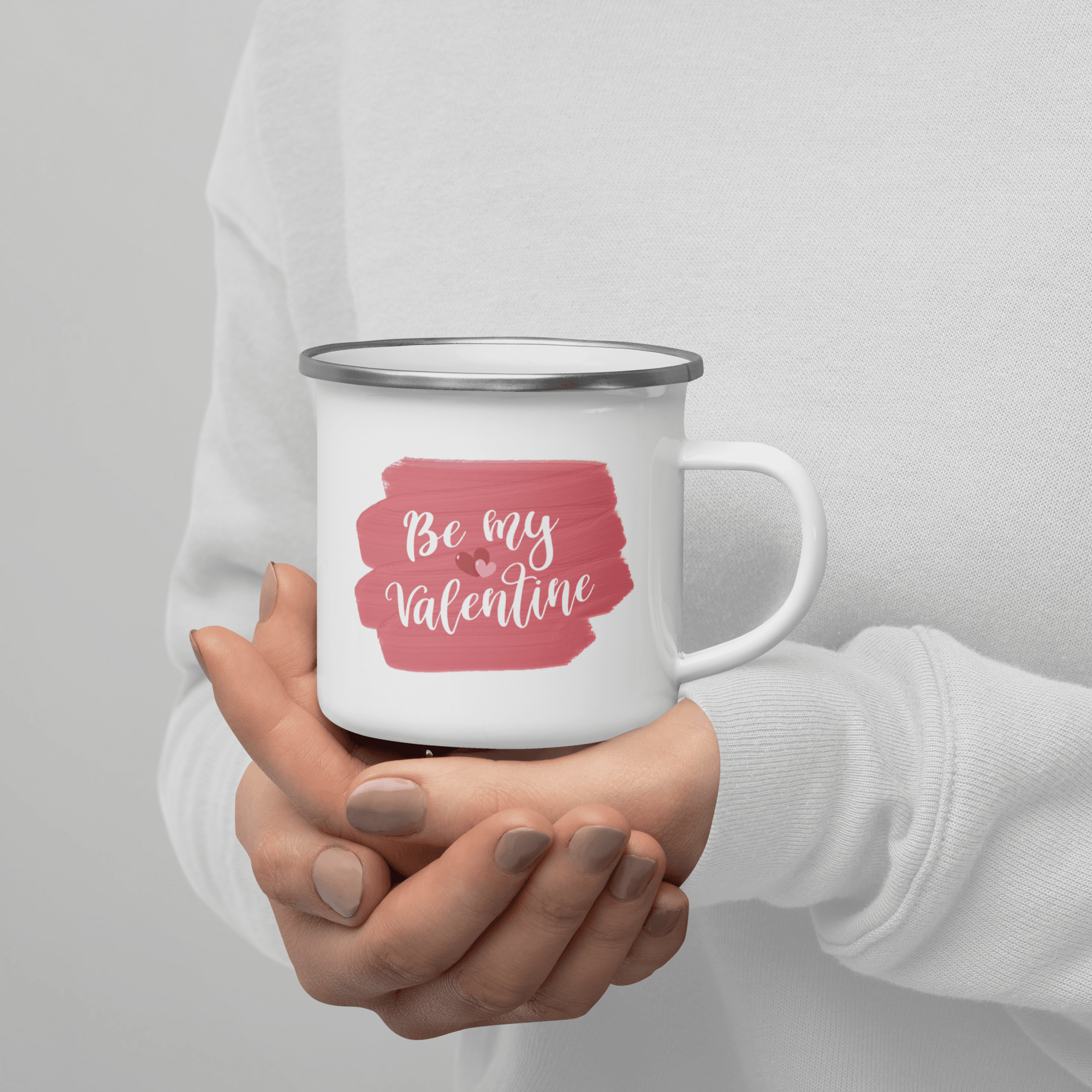 Be My Valentine Rose Printed Enamel Mug Best Gifts for Wife Valentines Day Gifts Wife Gift from Husband Mothers Day Gifts for Wife Christmas Gifts - STEVVEX POD - 1002, Be my valentine, Be my Valentine enamel mug, Customized mug, enammel mug, Happy VAlentine Enammel mug, Happy Valentine gift, Happy Valentine Mug, I love you enamel mug, I love you mug, Print on demand enammel mug, Valentine mug, Valentine mug Pig Valentine mug - Stevvex.com