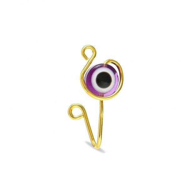 Evil Eye Stainless Steel Spiral Fake Nose Ring Cuff Non Piercing Nose Ring Clip On Fake Nose Piercing Jewelry Ear Clip Fake Piercing Nose Ring Punk Metal Gold Color Heart Leaf Nose Ring Clip Cuff Also Can Be Ear Clip Cuffs Non Pierced Without Hole