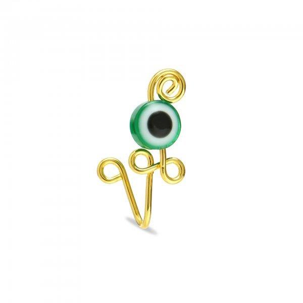 Evil Eye Stainless Steel Spiral Fake Nose Ring Cuff Non Piercing Nose Ring Clip On Fake Nose Piercing Jewelry Ear Clip Fake Piercing Nose Ring Punk Metal Gold Color Heart Leaf Nose Ring Clip Cuff Also Can Be Ear Clip Cuffs Non Pierced Without Hole