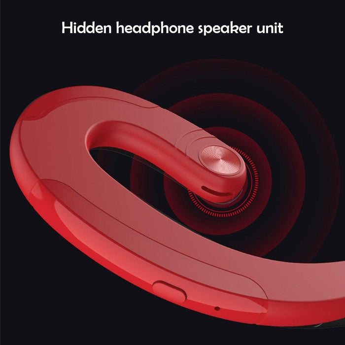 Exquisite Headphone Bluetooth Headset Single Noise Cancelling Ambient Sound Earphone Wireless Bluetooth Earbuds Office Over Ear Headphones Handsfree Business Bone Conduction Earphones Comfortable Secure Fit Headphones With Mic