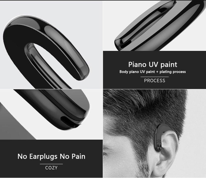 Exquisite Headphone Bluetooth Headset Single Noise Cancelling Ambient Sound Earphone Wireless Bluetooth Earbuds Office Over Ear Headphones Handsfree Business Bone Conduction Earphones Comfortable Secure Fit Headphones With Mic