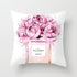 Fancy Theme Pillow Cover Hand Painted Flowers Camera Super Soft Chair Cushion Cover For Home Decoration Pink Flowers Digital Print Pillow Cover Queen Cushion Cover Book Vase Decor Throw Pillow Case Fancy Theme Decorative Accent Pillow 45X45cm