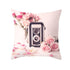 Fancy Theme Pillow Cover Hand Painted Flowers Camera Super Soft Chair Cushion Cover For Home Decoration Pink Flowers Digital Print Pillow Cover Queen Cushion Cover Book Vase Decor Throw Pillow Case Fancy Theme Decorative Accent Pillow 45X45cm
