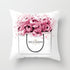 Fancy Theme Pillow Cover Hand Painted Flowers Camera Super Soft Chair Cushion Cover For Home Decoration Pink Flowers Digital Print Pillow Cover Queen Cushion Cover Book Vase Decor Throw Pillow Case Fancy Theme Decorative Accent Pillow 45X45cm