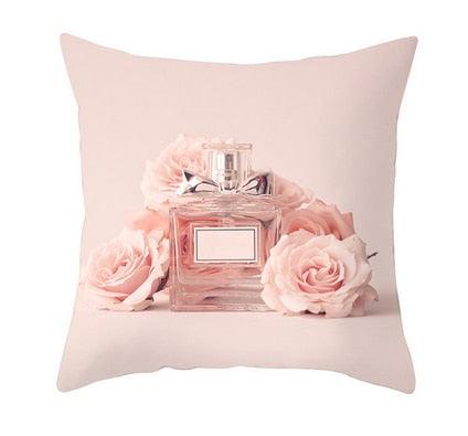 Fancy Theme Pillow Cover Hand Painted Flowers Camera Super Soft Chair Cushion Cover For Home Decoration Pink Flowers Digital Print Pillow Cover Queen Cushion Cover Book Vase Decor Throw Pillow Case Fancy Theme Decorative Accent Pillow 45X45cm