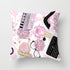Fancy Theme Pillow Cover Hand Painted Flowers Camera Super Soft Chair Cushion Cover For Home Decoration Pink Flowers Digital Print Pillow Cover Queen Cushion Cover Book Vase Decor Throw Pillow Case Fancy Theme Decorative Accent Pillow 45X45cm