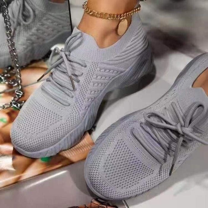 Fashion Breathable Lace Up Platform Sneakers Women Summer Flat Mesh Sports Shoes Woman Running Shoes Walking Sneakers For Women Lace Up Lightweight Tennis Shoes - STEVVEX Shoes - 104, Air Mesh Sneakers, Athletic Sneakers, Breathable Sneakers, Breathable Women Sneakers, Elegant Women Sneakers, High Quality Sneakers, Running Sneakers, Shoes, Walking Sneakers, Women sneakers, Women's Running Sneakers, Women's Sport Sneakers, Womens Elegant Sneakers, Womens Fitness Sneakers, Womens Summer Sneakers - Stevvex.com