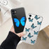 Fashion Butterfly Transparent Phone Case For iPhone 11 12 13 Pro Max 12 Mini Beautiful Butterfly Soft Butterfly Silicone Protective Case Clear Back Cover
