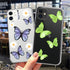 Fashion Butterfly Transparent Phone Case For iPhone 11 12 13 Pro Max 12 Mini Beautiful Butterfly Soft Butterfly Silicone Protective Case Clear Back Cover