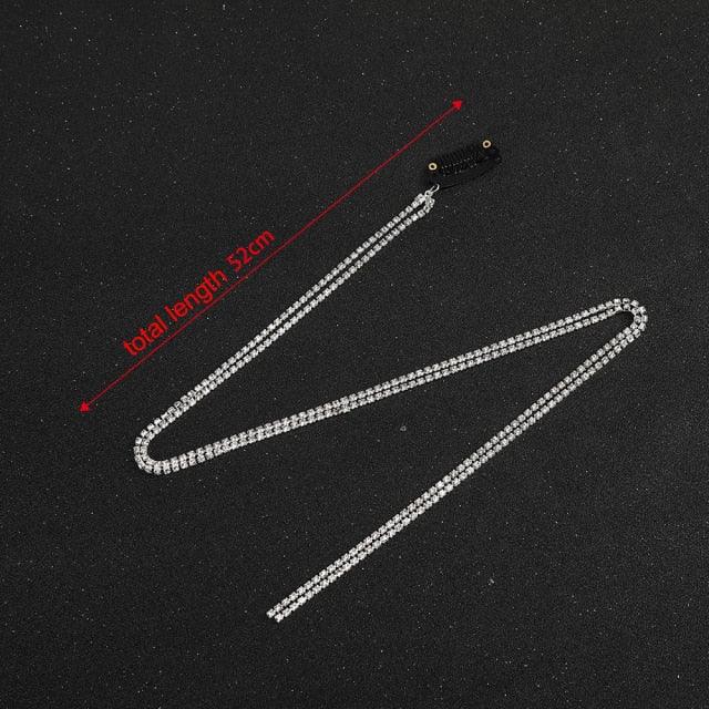 Fashion Elegant Women Lady Rhinestone Shell Crystal Tassel Long Chain Beads Dangle Hairpin Side Clip Gorgeous Hair Accessories For Women