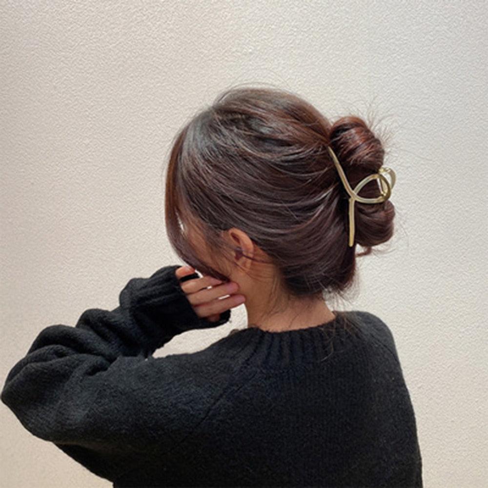 Fashion INS Hair Claws Hair Crab Clamp Hairgrip Matte Metal Hair Clip Claw Large Size INS Hair Claws Gorgeous Hair Accessories For Women