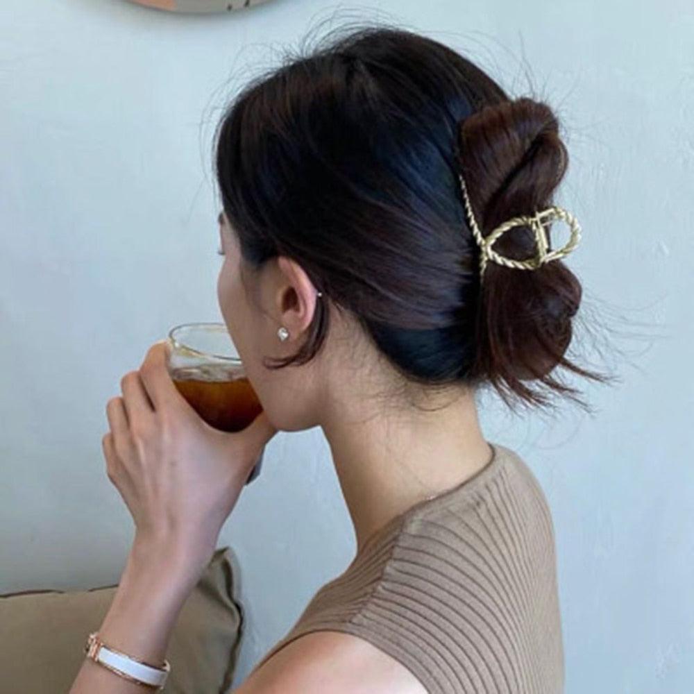 Fashion INS Hair Claws Hair Crab Clamp Hairgrip Matte Metal Hair Clip Claw Large Size INS Hair Claws Gorgeous Hair Accessories For Women