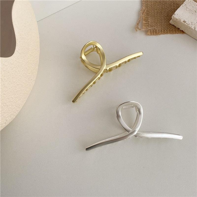 Fashion INS Hair Claws Hair Crab Clamp Hairgrip Matte Metal Hair Clip Claw Large Size INS Hair Claws Gorgeous Hair Accessories For Women