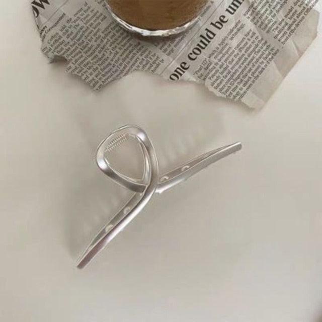 Fashion INS Hair Claws Hair Crab Clamp Hairgrip Matte Metal Hair Clip Claw Large Size INS Hair Claws Gorgeous Hair Accessories For Women