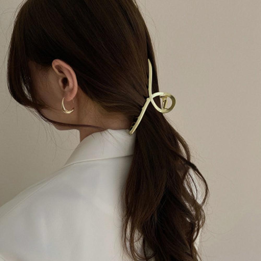 Fashion INS Hair Claws Hair Crab Clamp Hairgrip Matte Metal Hair Clip Claw Large Size INS Hair Claws Gorgeous Hair Accessories For Women