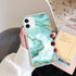Fashion Marble Pattern Phone Case For iPhone 13 12 11 Pro Max 7 8 6 6S Plus X XR XS Max 12Mini 5 5S SE Cute Soft TPU Cover Full Body Protection with Raised Bezel