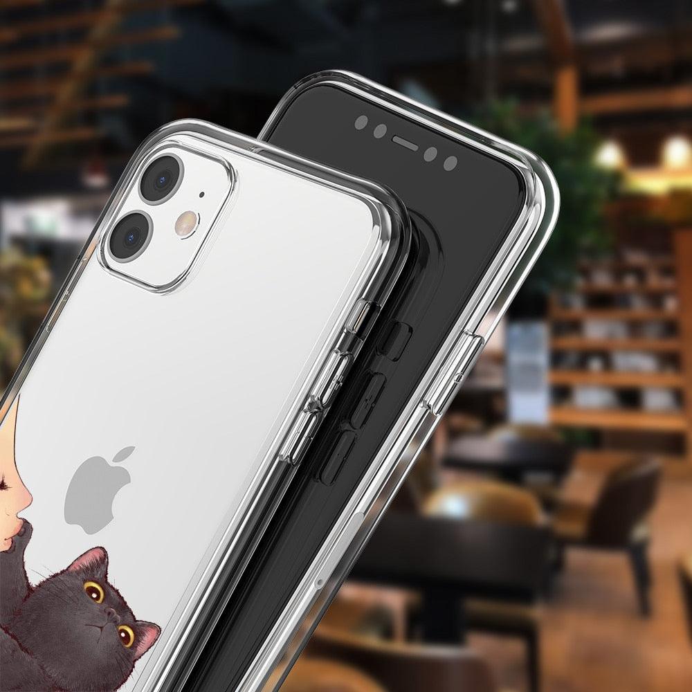 Fashion Marble Pattern Phone Case For iPhone 13 12 11 Pro Max 7 8 6 6S Plus X XR XS Max 12Mini 5 5S SE Cute Soft TPU Cover Full Body Protection with Raised Bezel