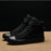 Fashion New Mens Light Breathable Canvas Casual Black White  High Top Solid Color Sneakers Shoes Vulcanized Mens Sports Walking Jogging Non Slip Athletic Sneakers