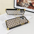 Fashion Pattern 3D Diamond Ring Holder Square Metal Shockproof Case For iPhone 13 Pro Max 11 12Pro Max Xs XR X 7 8Plus Se cover Retro Luxury Cases for Women with Ring Stand Holder and Lanyard