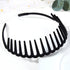 Fashion Simple Headdress Solid Color Resin Hair Comb Hairbands Headband Hair Hoop Bezel With Teeth Gorgeous Hair Accessories For Women