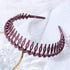 Fashion Simple Headdress Solid Color Resin Hair Comb Hairbands Headband Hair Hoop Bezel With Teeth Gorgeous Hair Accessories For Women