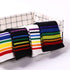 Fashion Socks Cotton Rainbow Color Black And White Christmas Gift Classic Warm Casual Tide Harajuku Funny Cute Pop Korean Socks Short Socks For Men And Women