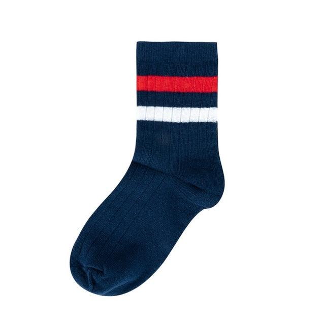 Fashion Socks Cotton Rainbow Color Black And White Christmas Gift Classic Warm Casual Tide Harajuku Funny Cute Pop Korean Socks Short Socks For Men And Women