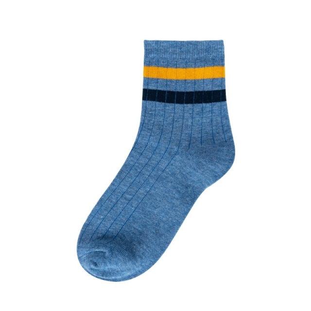 Fashion Socks Cotton Rainbow Color Black And White Christmas Gift Classic Warm Casual Tide Harajuku Funny Cute Pop Korean Socks Short Socks For Men And Women