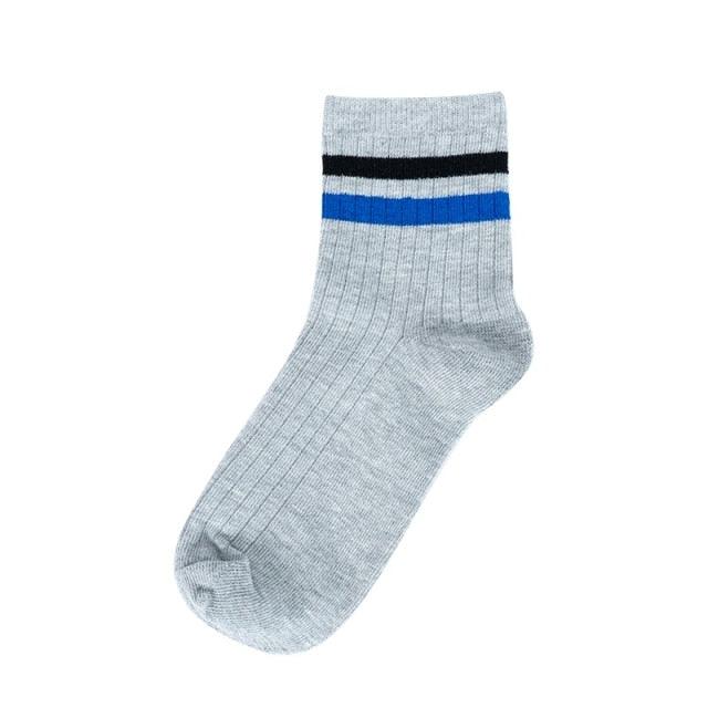 Fashion Socks Cotton Rainbow Color Black And White Christmas Gift Classic Warm Casual Tide Harajuku Funny Cute Pop Korean Socks Short Socks For Men And Women