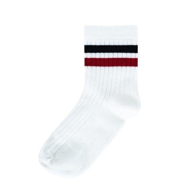 Fashion Socks Cotton Rainbow Color Black And White Christmas Gift Classic Warm Casual Tide Harajuku Funny Cute Pop Korean Socks Short Socks For Men And Women