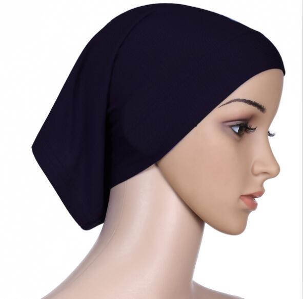 Fashion Soft Cotton Print Inner Headdress Lightweight Turban Elegant Bonnet Hijab Caps Arab Wrap Hijab Headscarf Hat For Woman