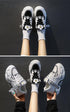 Fashion Spring Reflective Women Sneakers Lace Up Chunky Sneakers Mixed Color Women's Lightweight Casual Everyday Walking Fashion Chunky Sneakers - STEVVEX Shoes - 104, Athletic Sneakers, Breathable Sneakers, Breathable Women Sneakers, Casual Walking Sneakers, Casual Women Sneakers, High Heels Sneakers, Shoes, Sneakers, Soft Women Sneakers, Sport Sneakers, Walking Sneakers, White Womens Sneakers, Women sneakers, Women's Sport Sneakers, Womens Elegant Sneakers, Womens Fitness Sneakers - Stevvex.com
