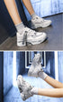 Fashion Spring Reflective Women Sneakers Lace Up Chunky Sneakers Mixed Color Women's Lightweight Casual Everyday Walking Fashion Chunky Sneakers - STEVVEX Shoes - 104, Athletic Sneakers, Breathable Sneakers, Breathable Women Sneakers, Casual Walking Sneakers, Casual Women Sneakers, High Heels Sneakers, Shoes, Sneakers, Soft Women Sneakers, Sport Sneakers, Walking Sneakers, White Womens Sneakers, Women sneakers, Women's Sport Sneakers, Womens Elegant Sneakers, Womens Fitness Sneakers - Stevvex.com