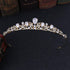 Fashion Zircon Bridal Tiara Headpiece Silver Color Crystal Wedding Crown Hair Accessories Women Birthday Party Rhinestone Crowns Princess Crown For Women Silver Queen Crowns Rhinestone Tiara For Prom Party Christmas