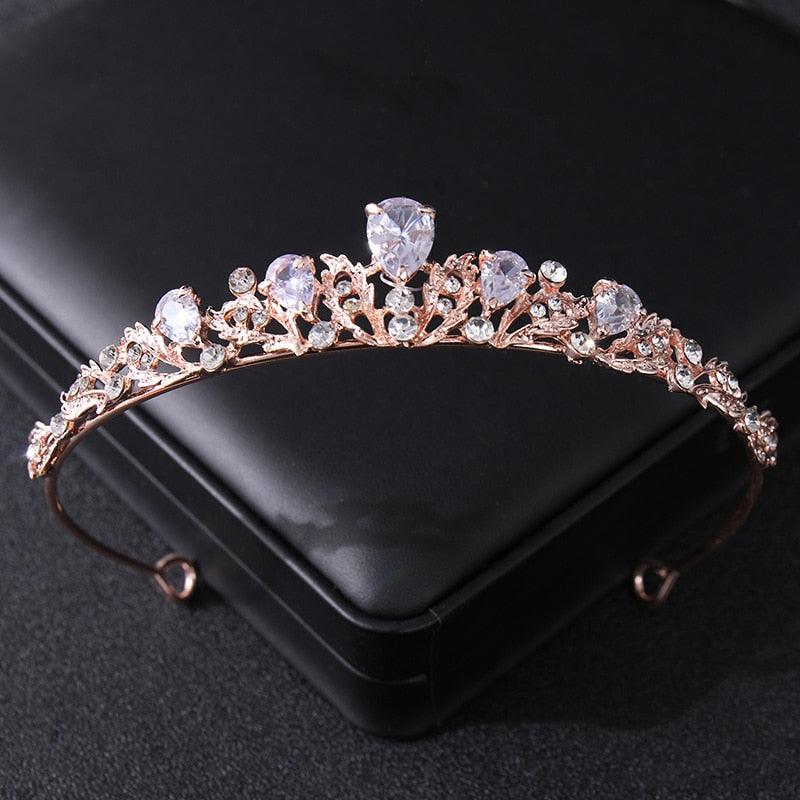 Fashion Zircon Bridal Tiara Headpiece Silver Color Crystal Wedding Crown Hair Accessories Women Birthday Party Rhinestone Crowns Princess Crown For Women Silver Queen Crowns Rhinestone Tiara For Prom Party Christmas