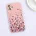 Fashionable Anti-Scratch Soft Lining Protective Case For iPhone Cases Card Holder Cute Flower Heart Phone Case For iPhone 12 13 Mini Pro Beautiful Design  Soft Iphone Case