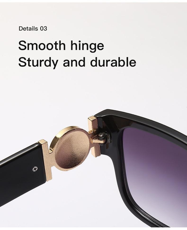 Fashionable Rectangular Shaped Stylish Sunglasses Design Unisex Vintage Exquisite Sun Glasses For Men Luxury Oversized Square Frame Sunglasses For Women Retro