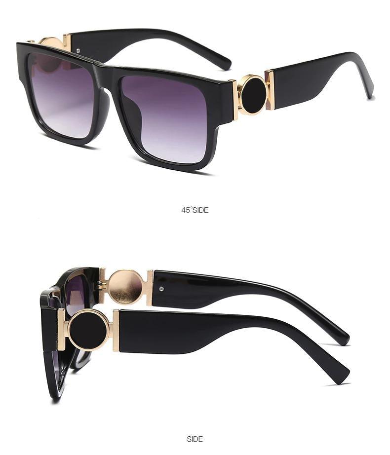 Fashionable Rectangular Shaped Stylish Sunglasses Design Unisex Vintage Exquisite Sun Glasses For Men Luxury Oversized Square Frame Sunglasses For Women Retro