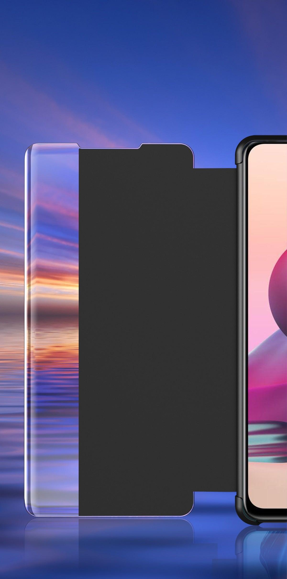 Flip Case for Xiaomi Redmi Note 11 11S 10 10s 9 9s Pro Max Mi 11T 10T Lite Poco X3 Smart Window View Shockproof PU Cover Slim Side Window View Smart Flip Leather Stand Case Cover for Xiaomi Redmi