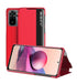 Flip Case for Xiaomi Redmi Note 11 11S 10 10s 9 9s Pro Max Mi 11T 10T Lite Poco X3 Smart Window View Shockproof PU Cover Slim Side Window View Smart Flip Leather Stand Case Cover for Xiaomi Redmi