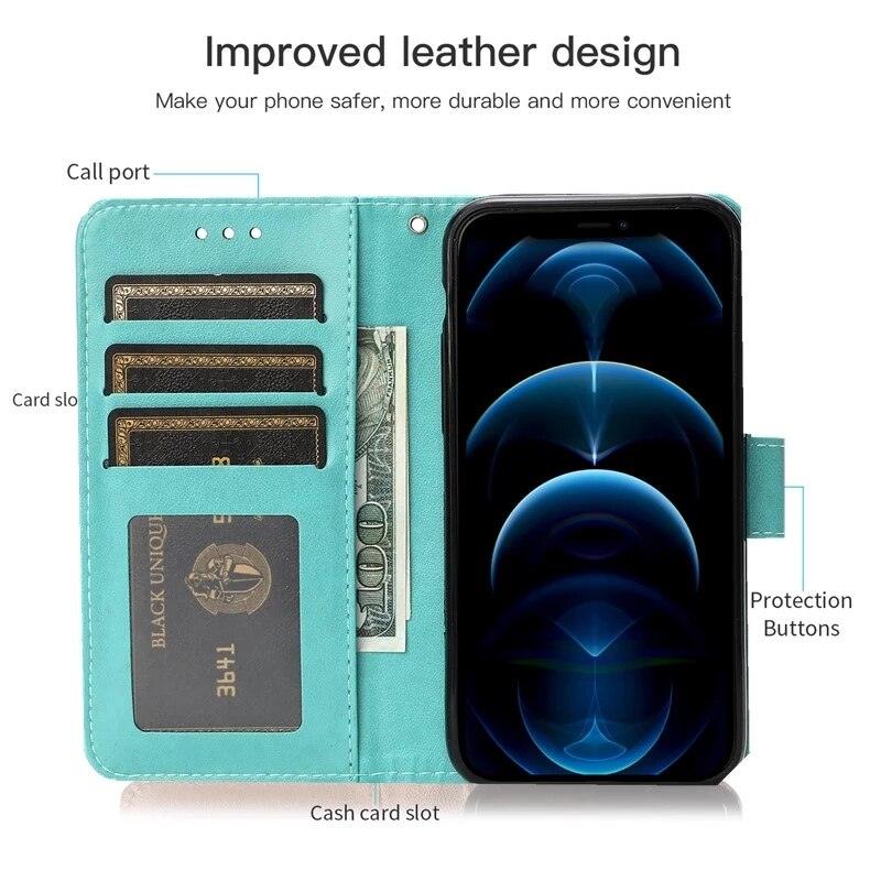 Flip Leather Wallet Case For Xiaomi Redmi Note 11 10 9 8 7 10C 10A 9 9A 9C 9T 8 Xiaomi Poco X3 X4 NFC M3 M4 Pro F3 PU Leather Flip Phone Case with Card Holder ID Credit Cards Slot Pockets with Detachable Wristband Cover