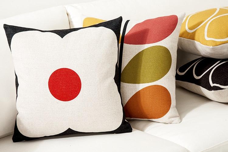 Floral Pillow Cover Linen / Cotton Cushion Cover Home Decorative Pillow Case For Sofa Christmas Party Living Room Flower Pattern Decorative Soft Throw Pillow Case Cotton Linen Floral Cushion Covers 45x45cm