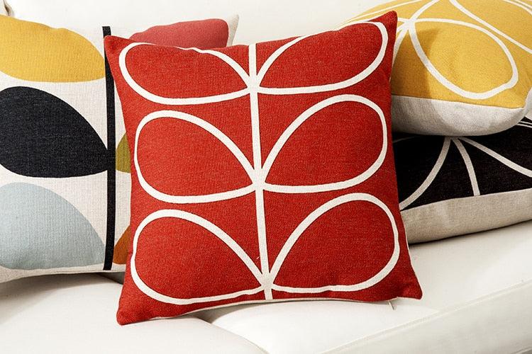Floral Pillow Cover Linen / Cotton Cushion Cover Home Decorative Pillow Case For Sofa Christmas Party Living Room Flower Pattern Decorative Soft Throw Pillow Case Cotton Linen Floral Cushion Covers 45x45cm