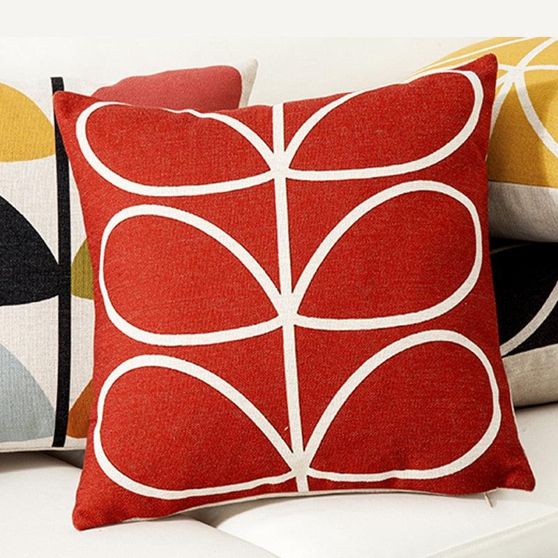 Floral Pillow Cover Linen / Cotton Cushion Cover Home Decorative Pillow Case For Sofa Christmas Party Living Room Flower Pattern Decorative Soft Throw Pillow Case Cotton Linen Floral Cushion Covers 45x45cm