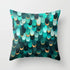 Flower Leaves Pattern Throw Pillow Case Teal Blue Cushion Covers Modern Teal Throw Pillow Covers Ocean Bohemia Decorative Couch Pillow Cases Sea Cotton Linen Decorative Pillowcases