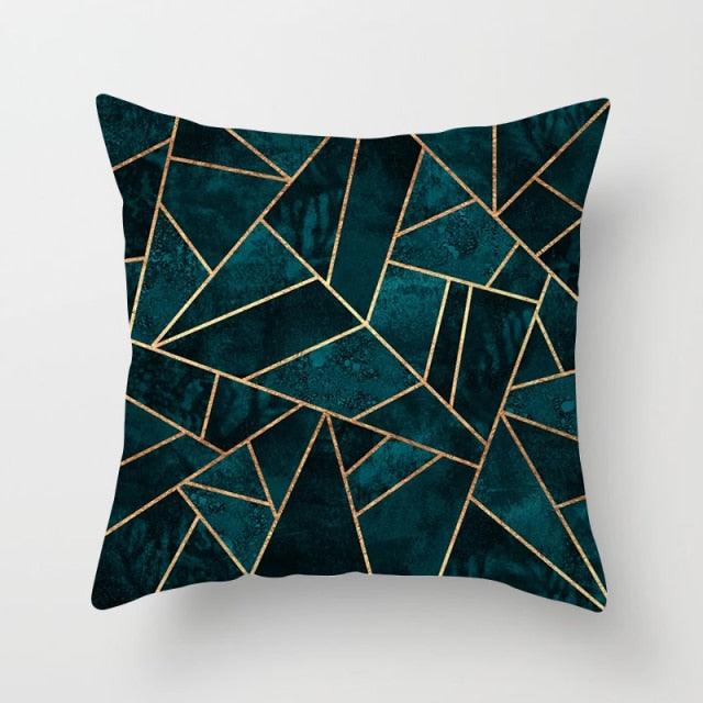 Flower Leaves Pattern Throw Pillow Case Teal Blue Cushion Covers Modern Teal Throw Pillow Covers Ocean Bohemia Decorative Couch Pillow Cases Sea Cotton Linen Decorative Pillowcases