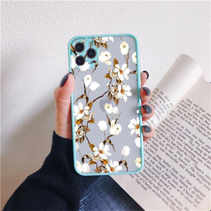 Flower Phone Case for iphone 11 12 13 Pro Max for iphone 7 8 Plus SE X XR XS MAX Painted Florals Picture Shockproof 3D Flower Hold Stand Phone Cover for Women Girls