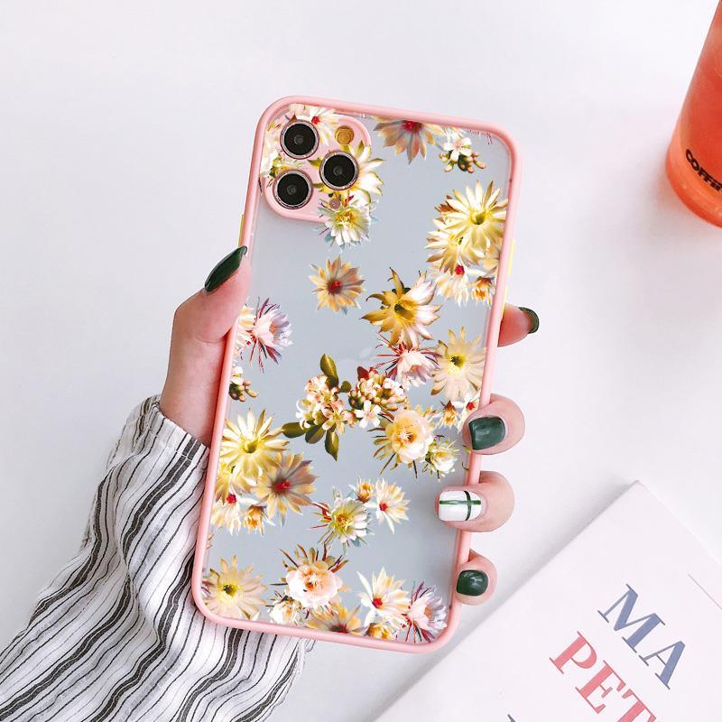 Flower Phone Case for iphone 11 12 13 Pro Max for iphone 7 8 Plus SE X XR XS MAX Painted Florals Picture Shockproof 3D Flower Hold Stand Phone Cover for Women Girls