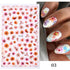 Flowers Leaves Line 3D Nail Stickers Autumn Winter Fall Leaf Design Transfer Sliders Abstract Waves Nail Art Decals Manicures  Decal Self-Adhesive 3D Wave Design Decoration for Women Girls Tape Nail Art Stickers Decal Decoration